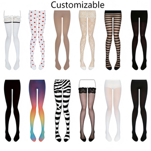 Collants résille Y2K Punk <span class=keywords><strong>taille</strong></span> <span class=keywords><strong>haute</strong></span> pour femme, style streetwear pour festival, concert, rave, chaussettes extensibles - Product Image 4