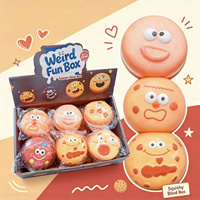 Jouets Squishy Nouveaux Modèles les Plus Vendus : Biscuits d'Expression Faciale, Jouets de Décompression à Presser en Mousse PU, Vente Directe Usine