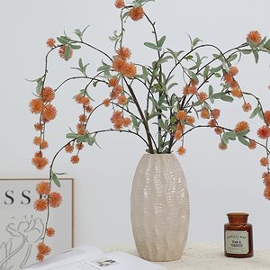 H-788 plastique artificiel <span class=keywords><strong>de</strong></span> qualité supérieure 116cm <span class=keywords><strong>de</strong></span> Long 5 branches branche <span class=keywords><strong>de</strong></span> baies <span class=keywords><strong>de</strong></span> châtaigne artificielle Eryngo pour la décoration <span class=keywords><strong>de</strong></span> mariage - Product Image 1
