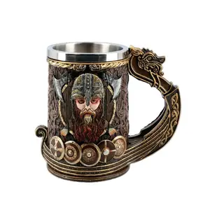 维京之神Tazas De Cerveza维京戈维京斧头通用啤酒挪威神话马克杯威尔士神话纪念品礼品