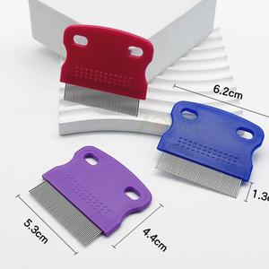 Outil de toilettage pour chiots et chatons, peigne anti-puces en acier inoxydable à dents fines, peigne à poux portable mini pour animaux de compagnie - Product Image 3