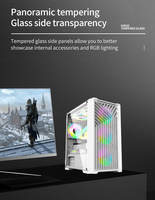 Nouveau produit boîtier d'ordinateur en verre personnalisé boîtier d'ordinateur de jeu de bureau support ITX M-ATX boîtier d'ordinateur