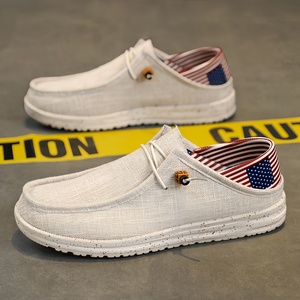 Zapatos de Vestir de Lujo para Hombre Greatshoes, Zapatos Náuticos Blancos de Lona Sin Cordones, Mocasines Cómodos para Caminar, Zapatos para Hombres - Product Image 6