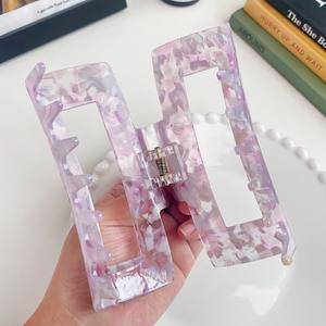 Pinzas <span class=keywords><strong>de</strong></span> Pelo <span class=keywords><strong>de</strong></span> Acetato <span class=keywords><strong>de</strong></span> 13 cm, Estilo Geométrico Europeo <span class=keywords><strong>y</strong></span> Americano, Color Carey, Pinzas <span class=keywords><strong>de</strong></span> Pelo <span class=keywords><strong>de</strong></span> Tiburón Coloridas, Accesorios para el Cabello - Product Image 5