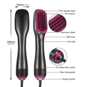 Professional Portable Hair Dryer Brush 3 in 1 Hair Straightener Brush Rotating Temp <b>Control</b> Brush <b>Wireless</b> Straight Hair Comb - Product Image 5