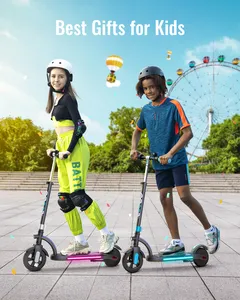 Gyroor popüler çocuk 2 tekerlekli elektrikli scooter 120w elektrikli scooter çocuk e scooter ile çocuklar için hiçbir koltuk