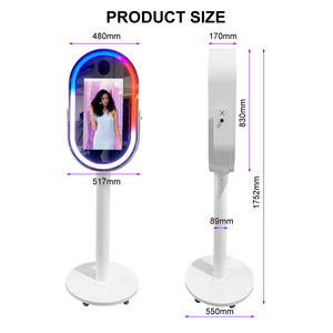 Photomaton ovale rond Love 21,5 pouces <span class=keywords><strong>avec</strong></span> appareil <span class=keywords><strong>photo</strong></span> reflex numérique, miroir magique <span class=keywords><strong>avec</strong></span> logiciel - Product Image 5