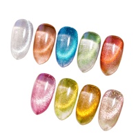 Échantillon Gratuit Nail Secret 3D Holographique 12 Couleurs Bleu Arc-en-ciel Diamant Strass 12ml Non Toxique Longue Durée Gel 3 Étapes LED UV