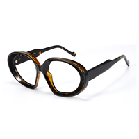 Monture de lunettes vintage en acétate écaille de tortue pour femme, forme papillon surdimensionnée, pour verres correcteurs