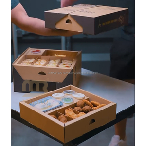 Custom Churros Chocolate Sweet Dessert Compartment Box with Convertible Lid Integrated Pedestal Tabletop Grazing Platter - Product Image 5