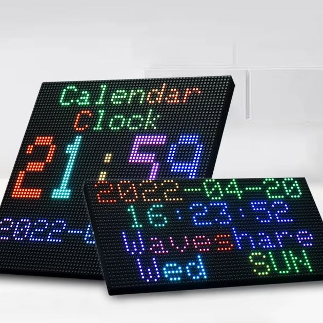 Micro Snow Dot matrix Display RGB Full Color LED Brightness Adjustable HUB75 Interface DIY Screen Can Be Cascaded