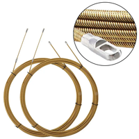 SHUOQI Enfileur de câble électrique 5m Outil d'extraction de câble Tiges de traction à travers le mur Conduit Fil Ressort Acier Poisson Bande 4MM Diamètre
