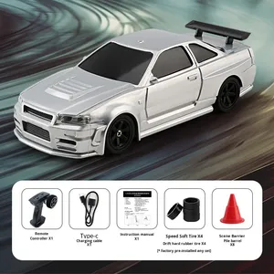 Nuevo Auto RC Eléctrico de 4 Canales con Tracción en las Cuatro Ruedas a Escala 1:43, Mini Auto de Derrape para Interiores y Exteriores, Alcance de 50 Metros, Listo para Usar, para Niños - Product Image 6