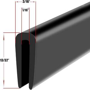 אטם גומי בצורת U מסוג EPDM לייצור דלתות, פס איטום קצה גומי לארונות, פס גומי EPDM עמיד לקרינת UV - Product Image 5