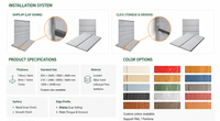 Panneau de revêtement mural extérieur en fibrociment imitation bois, sans amiante, imperméable, ignifuge, 210*3050mm, panneau décoratif de façade