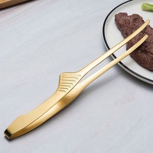 Pinzas para Barbacoa de Acero Inoxidable Estilo Coreano, Antideslizantes, para Asar al Aire Libre, Pinzas para Carne, Utensilios de Cocina, Repostería, Limpieza y Uso Doméstico - Product Image 3