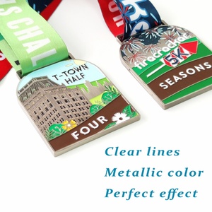 Medallas Deportivas de Metal Personalizadas para Carreras de 5K, 10K y Medio Maratón, Medallas de Desafío de Cross Country, Venta al Por Mayor de Fabricantes - Product Image 3