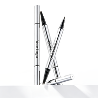 Crayon à sourcils double embout ultra-précis avec pinceau, stylo à sourcils liquide waterproof, marque privée