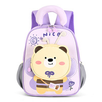 Sac à dos scolaire pour enfants avec motif d'ours de dessin animé, adapté aux garçons et aux filles