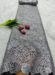 Tessuto in Pizzo Guipure di Alta Qualità NI.AI, Pizzo a Rete Nigeriano Liscio, Pizzo Asoibe per Matrimoni e Feste - Product Image 5