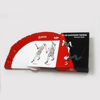 Tarjetas de juego deportivas educativas personalizadas ejercicio con caja tarjetas de ejercicio deportivas familiares personalizadas para adultos
