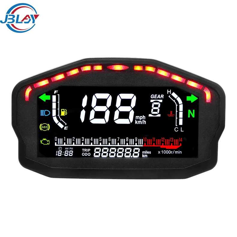 Universal 1/2 4 Cilindros 12V Digital Backlight Odometer LED LCD Motocicleta Velocímetro Para Ducati Para Kawasaki Para Yamaha