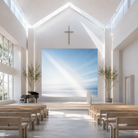 Écran LED 4K à pas fin fixe pour intérieur, série DDW QDCOB, garantie 5 ans, pour services religieux, fond de pupitre, mur vidéo frontal