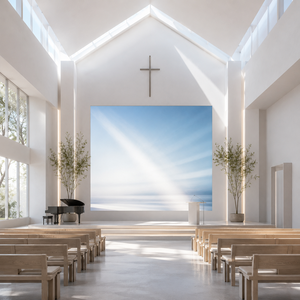 Écran LED 4K à pas fin fixe pour intérieur, série DDW QDCOB, garantie 5 ans, pour services religieux, fond de pupitre, mur vidéo frontal - Product Image 1