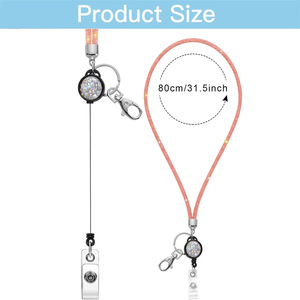 Nouveau cordon de cou transfrontalier en strass, rétractable, avec boucle à tirage facile, pour téléphone portable (type filet de pêche), pour employés d'exposition - Product Image 3