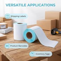 Étiquettes d'expédition thermiques adhésives blanches vierges, personnalisées, écologiques, compostables, sensibles à la chaleur, imperméables, 4x6 pour