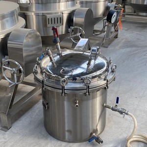 Bouilloire industrielle pour ragoût de viande Marmite haute pression Bouilloire à double paroi Machine de cuisson de saucisses Bouilloire de cuisson à la vapeur Mélangeur - Product Image 5