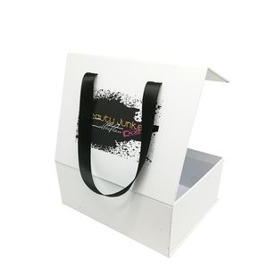 High-quality large portable box custom logo printing customize packaging clothes shoes wig high-end magnetic boxes
