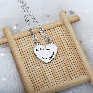 2 pz/set madre <span class=keywords><strong>e</strong></span> figlio padre <span class=keywords><strong>e</strong></span> figlia collana in acciaio inossidabile gioielli per donna uomo festa della mamma regali per la festa del papà - Product Image 5
