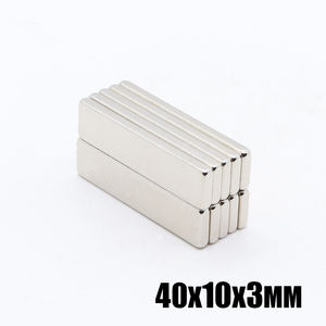 סופר חזק ndfeb מרובע ציפוי ניקוני מלבני nodymium מגנט 40 מ "מ x 10 מ" מ x 3 מ "מ - Product Image 2