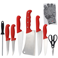 Ensemble de couteaux de cuisine professionnels pour boucher, couteaux en acier inoxydable pour désosser et fileter le poisson avec manche en PP, outils écologiques