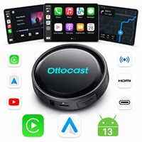 Ottocast Boîtier AI 3-en-1 sans fil CarPlay Android Auto Assistant vocal SIM 8 Go 128 Go CE FCC Agent de marque Vente en gros Garantie 1 an