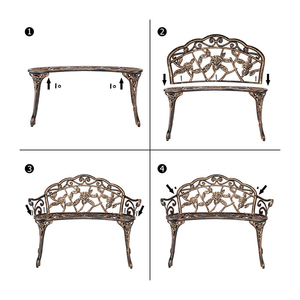 <span class=keywords><strong>Balcon</strong></span> Chaise de Jardin En Métal <span class=keywords><strong>Banc</strong></span> de Patio Extérieur Meubles De Jardin En Fonte Antique En Aluminium Patio Extérieur Chaise - Product Image 4
