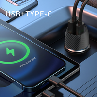 Cargador Rápido para Auto Mini de 48W con Puerto USB Tipo C y PD QC3.0, Suministro Directo de Fábrica al Por Mayor