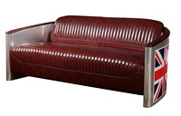 Fauteuil inclinable de style industriel loft rétro, fauteuil aviateur vintage en cuir, canapé de salon