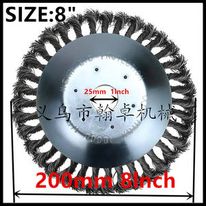 Disco de alambre trenzado de 8 pulgadas para desbrozadora, cabezal para eliminación de óxido, piezas y accesorios esenciales para cortacésped - Product Image 2