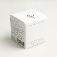Boîte en carton de papier coton avec logo personnalisé, gaufrée, finition mate, pour emballage d'huile pour le visage, carton DTC pour soins de la peau