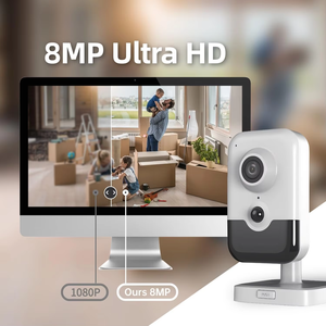 Hikvision 8 MP Acusense DS-2CD2483G2-I được xây dựng trong mic hai chiều âm thanh PIR phát hiện rõ ràng hình ảnh 120dB WDR cố định Cube CCTV máy ảnh - Product Image 6