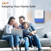 Sirène Intelligente Sans Fil WiFi Intérieure, Contrôle à Distance via l'Application Tuya, Alarme d'Alarme et de Déalarme pour Système de Sécurité Antivol pour Maison Intelligente