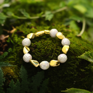 Fashion <b>Beaded</b> <b>Bracelet</b> 316L Stainless Steel PVD <b>Gold</b> Plating Sustainable Resistant - Product Image 3