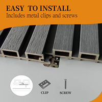 Panneaux muraux extérieurs modernes en WPC ondulé, imperméables et durables, grilles décoratives pour façades de jardin - Vente en gros usine