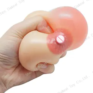 Mainan seks dewasa payudara seperti hidup plastik lunak berkualitas tinggi bola tekanan payudara silikon mainan lucu payudara realistis