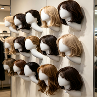 Tête de mannequin murale pour l'affichage de perruques et d'accessoires de beauté