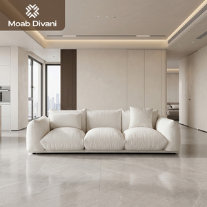 Ensembles de luxe italiens, canapé modulaire en tissu velours en forme de nuage pour salon, ensembles de canapés de luxe - Product Image 1