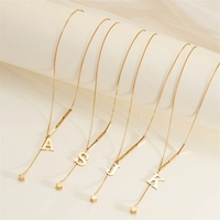 SSeesy INS femmes à la mode étanche or PVD nom initial collier personnalisé en acier inoxydable bijoux de mariage en forme de lettre
