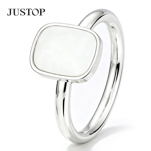 JUSTOP Stainless Steel <b>Ring</b> 925 Silver Plated Geometric Mesh Unisex Modern Fashion Jewelry Daily Wear <b>Plain</b> Band <b>Ring</b> - Product Image 3